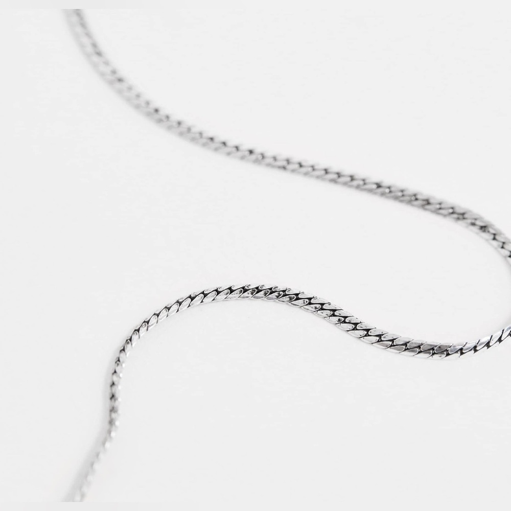 ASOS Design sterling silver neck chain in silver